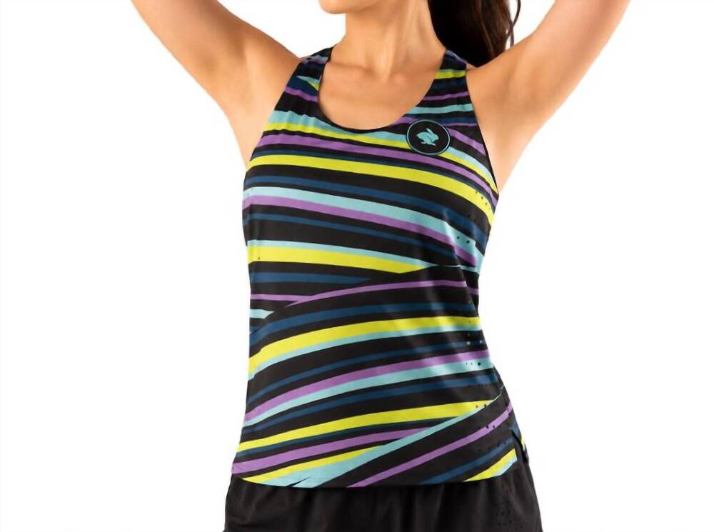 NEW RABBIT go time tank top in acid lime